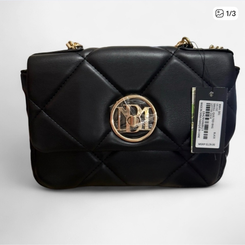 Badgley Miscka Black Quilted Shoulder Bag